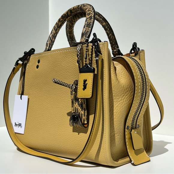Coach Handbags - COACH Rogue 25 With Colorblock Snakeskin Detail